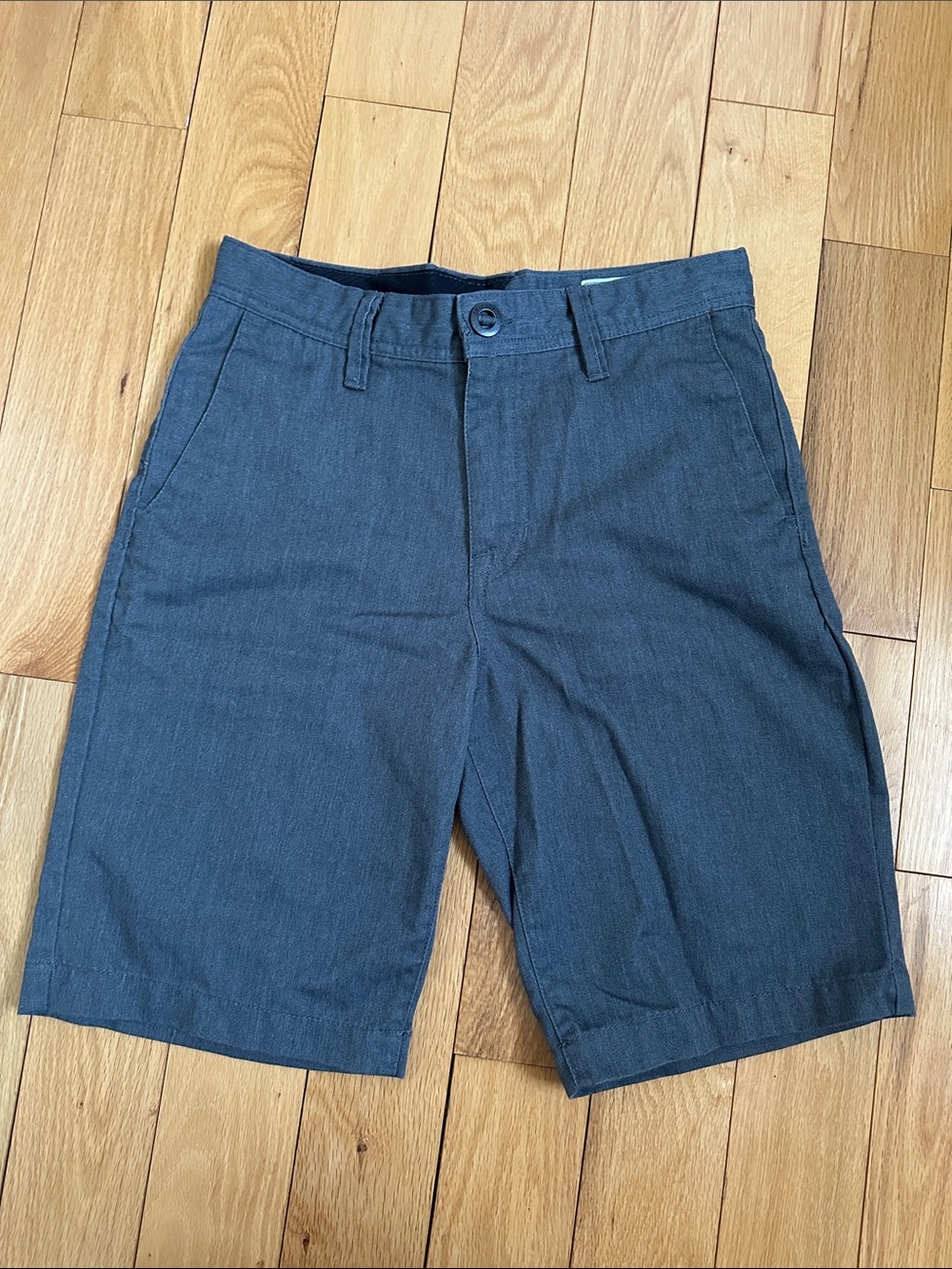 Volcom Boys Charcoal Flat-Front Shorts